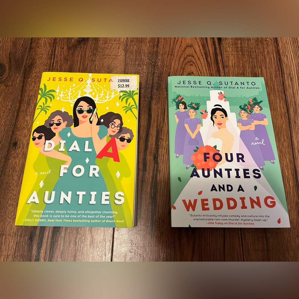 Jesse Q. Sutanto Book Set: Dial A for Aunties and Four Aunties and a Wedding